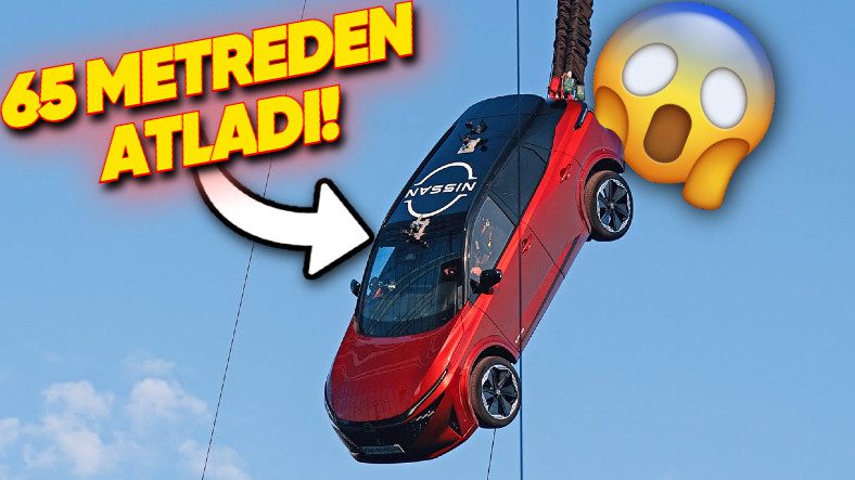 Nissan Qashqai ile Dünyanın İlk Araba Bungee Jumping Rekoru Kırıldı!