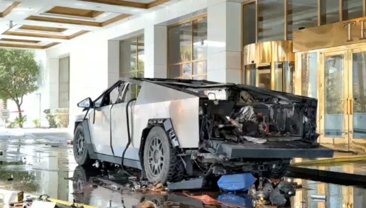 Şoke eden olay: Tesla Cybertruck bomba gibi patladı!