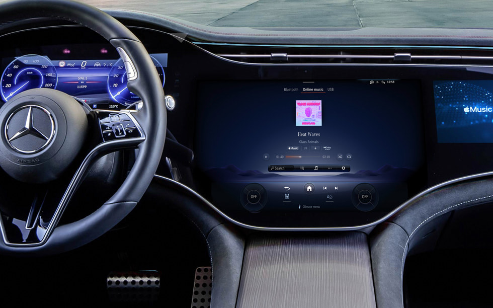 Apple Music ve Mercedes-Benz, büyüleyici Uzamsal Ses özelliğini dünyanın  her yerindeki sürücülerin kullanımına sunuyor - Apple (TR)