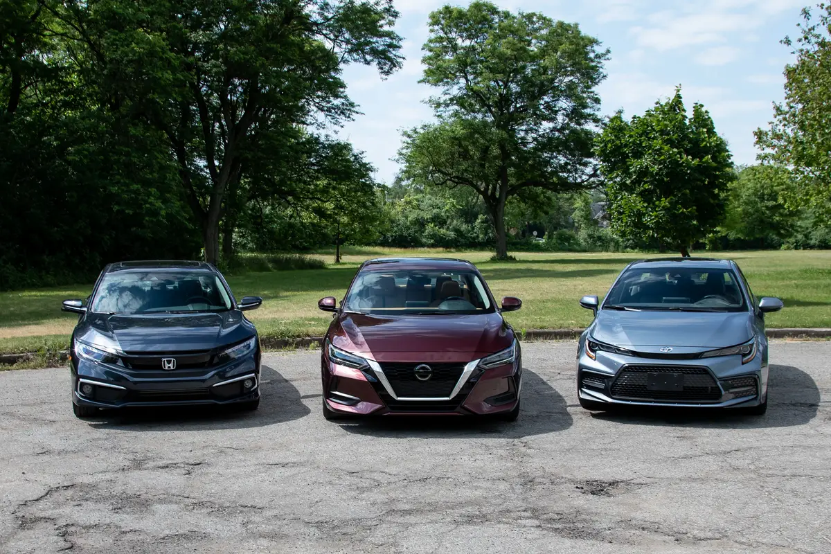 2020 Compact Sedan Challenge Video: Honda Civic Vs. Nissan Sentra Vs. Toyota  Corolla | Cars.com