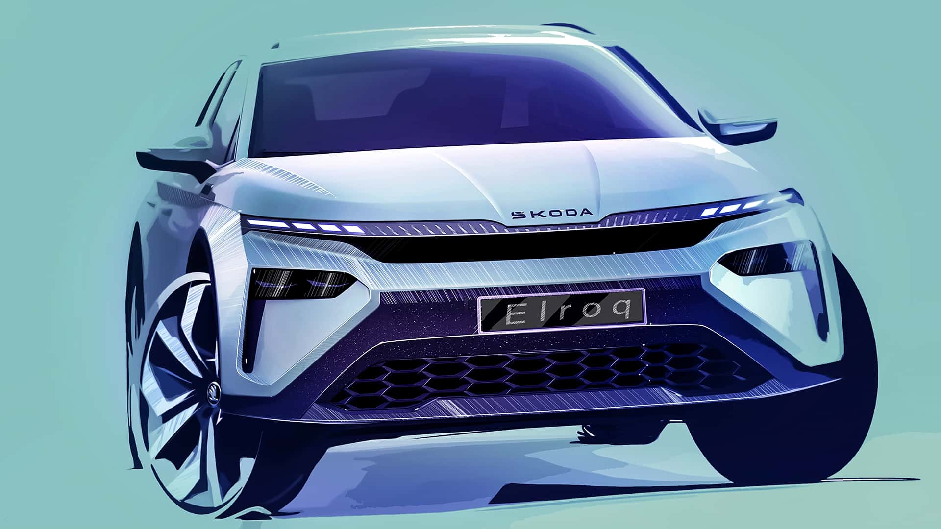 Skoda'nın elektrikli SUV'si Elroq'un ilk resmî çizimleri yayınlandı!