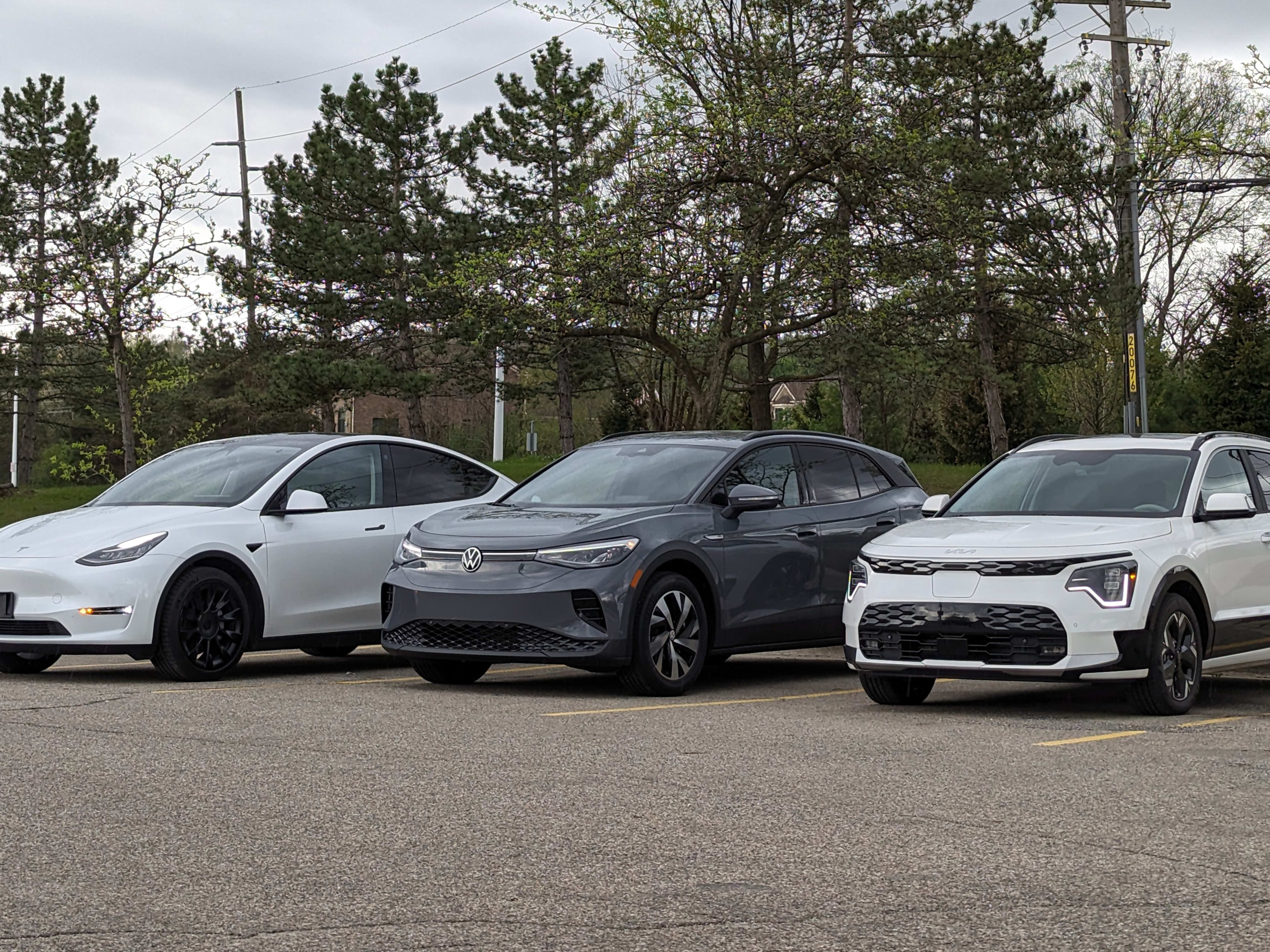 EV Crossover Comparison Test: Tesla Model Y vs. VW ID.4, Kia Niro, Hyundai Kona Electric - Autoblog