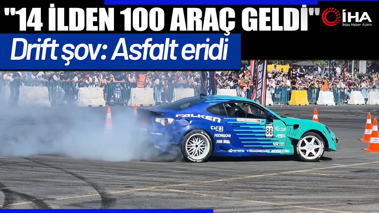 Tekirdağ’da asfalt eridi, Türk Torettolar drift şovuyla büyüledi