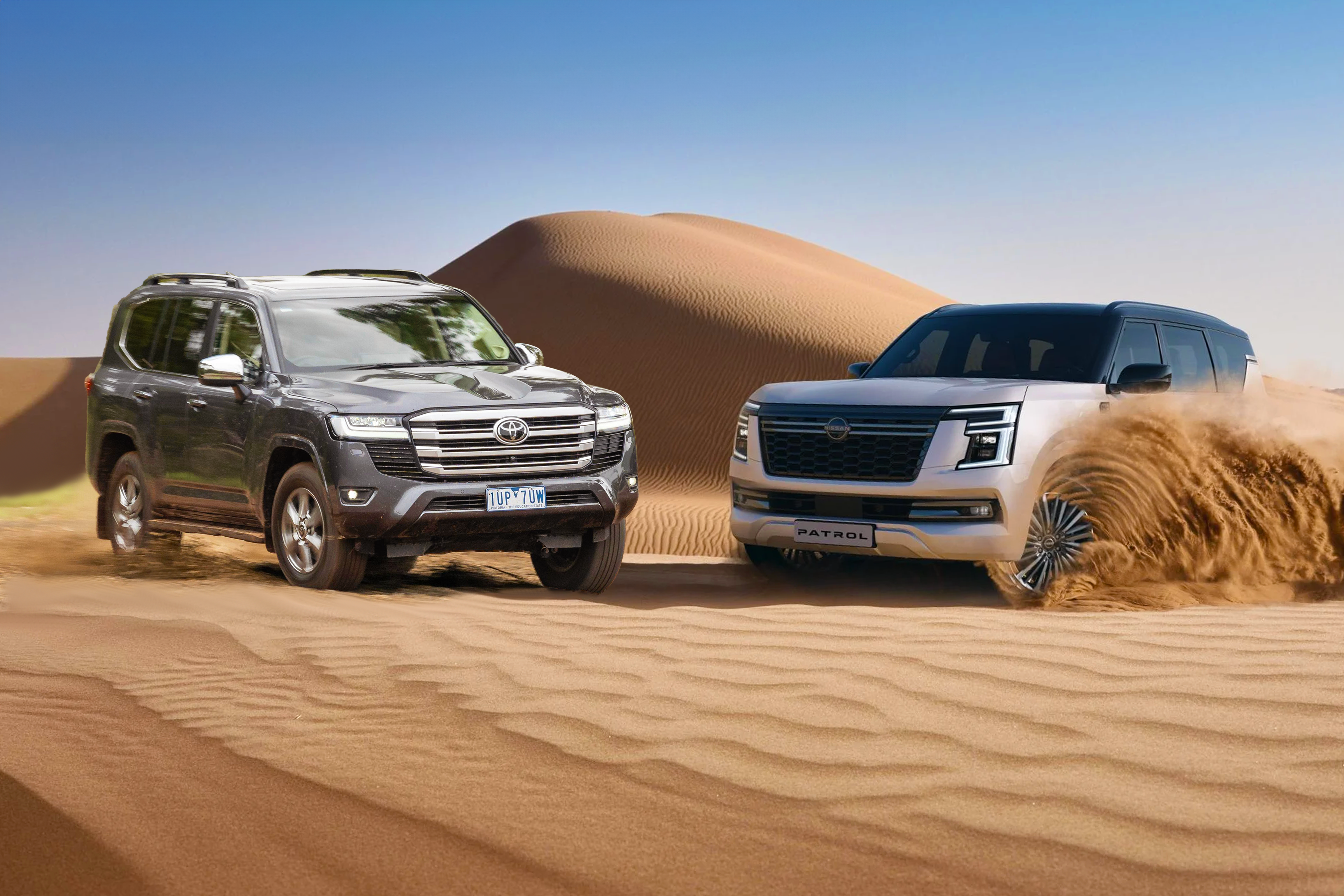 2025 Nissan Patrol vs Toyota LandCruiser 300 Series comparison | CarExpert