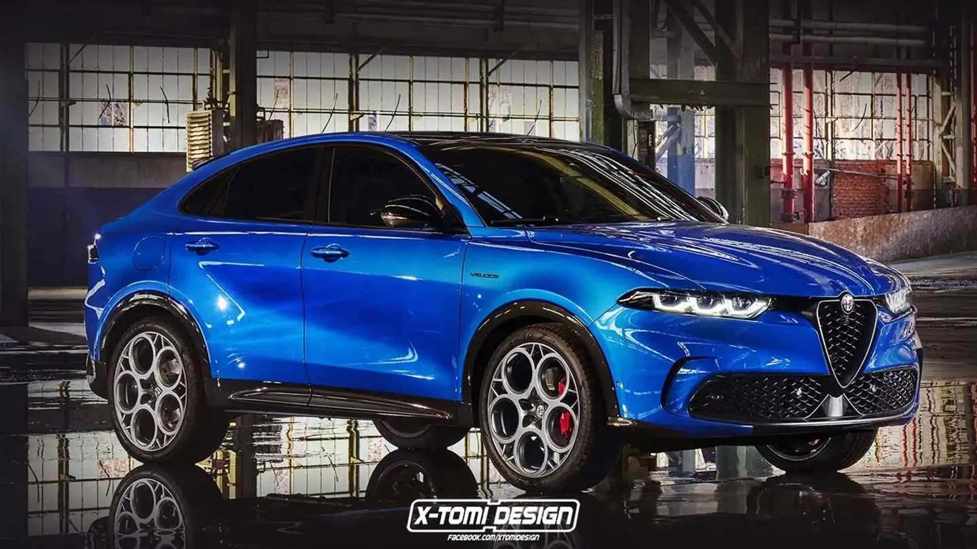 Alfa Romeo Tonale, bu render ile coupe crossover'a dönüştü